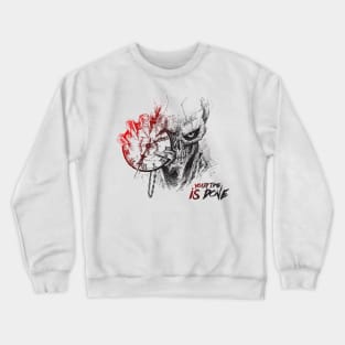 ⏳🎨 Embrace the Ephemeral: A Devilish Grin and a Stopwatch Declare "Your Time is Done" ⏱️🔥 Crewneck Sweatshirt